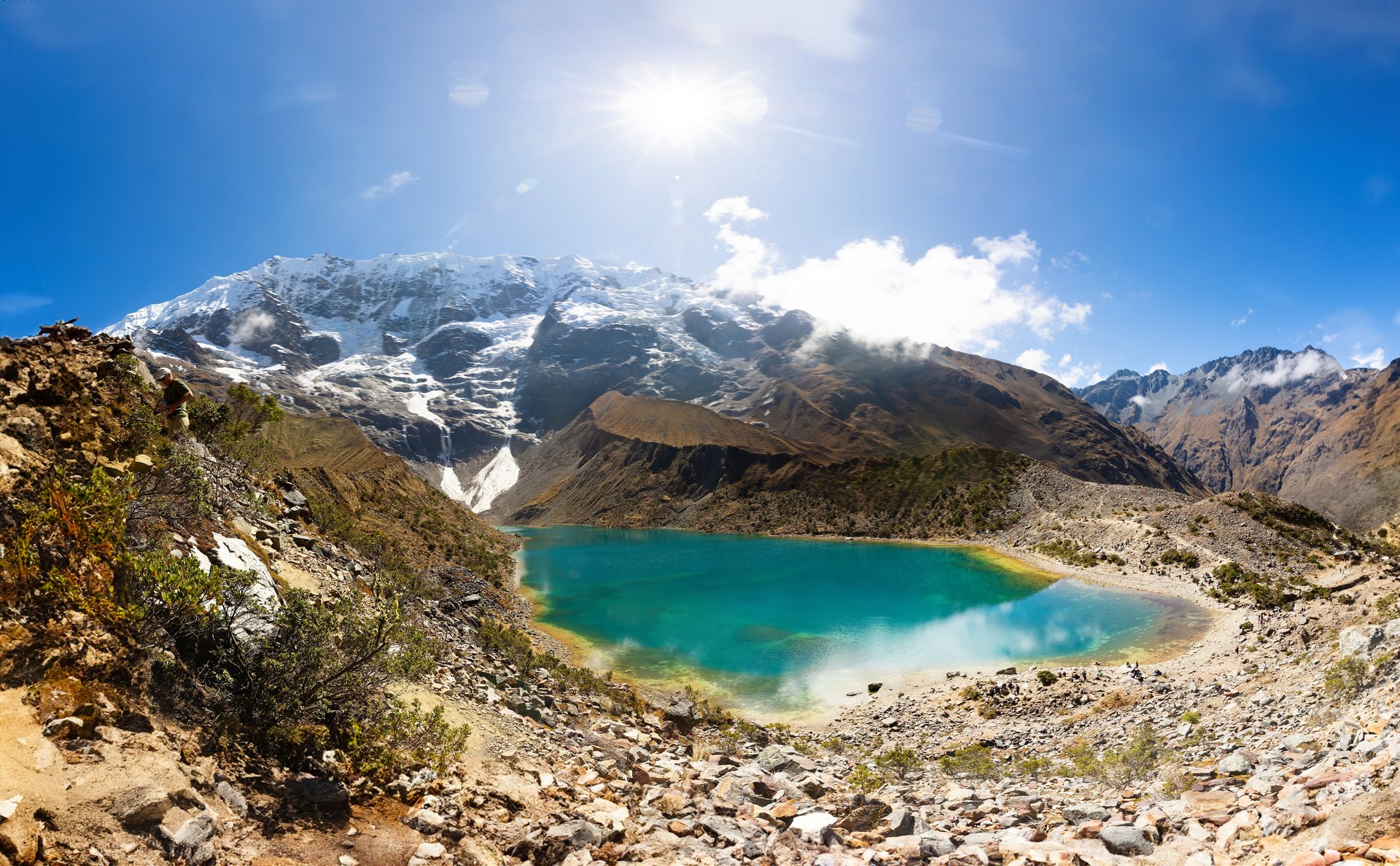 Montagne Salcantay dans les Andes, à Cusco, Pérou.
