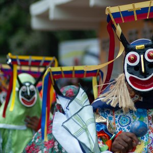 Diables dansants de chuao le jour du Corpus Christi à Chuao Venezuela Amérique du Sud