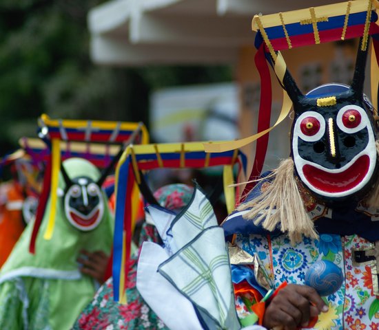 Diables dansants de chuao le jour du Corpus Christi à Chuao Venezuela Amérique du Sud