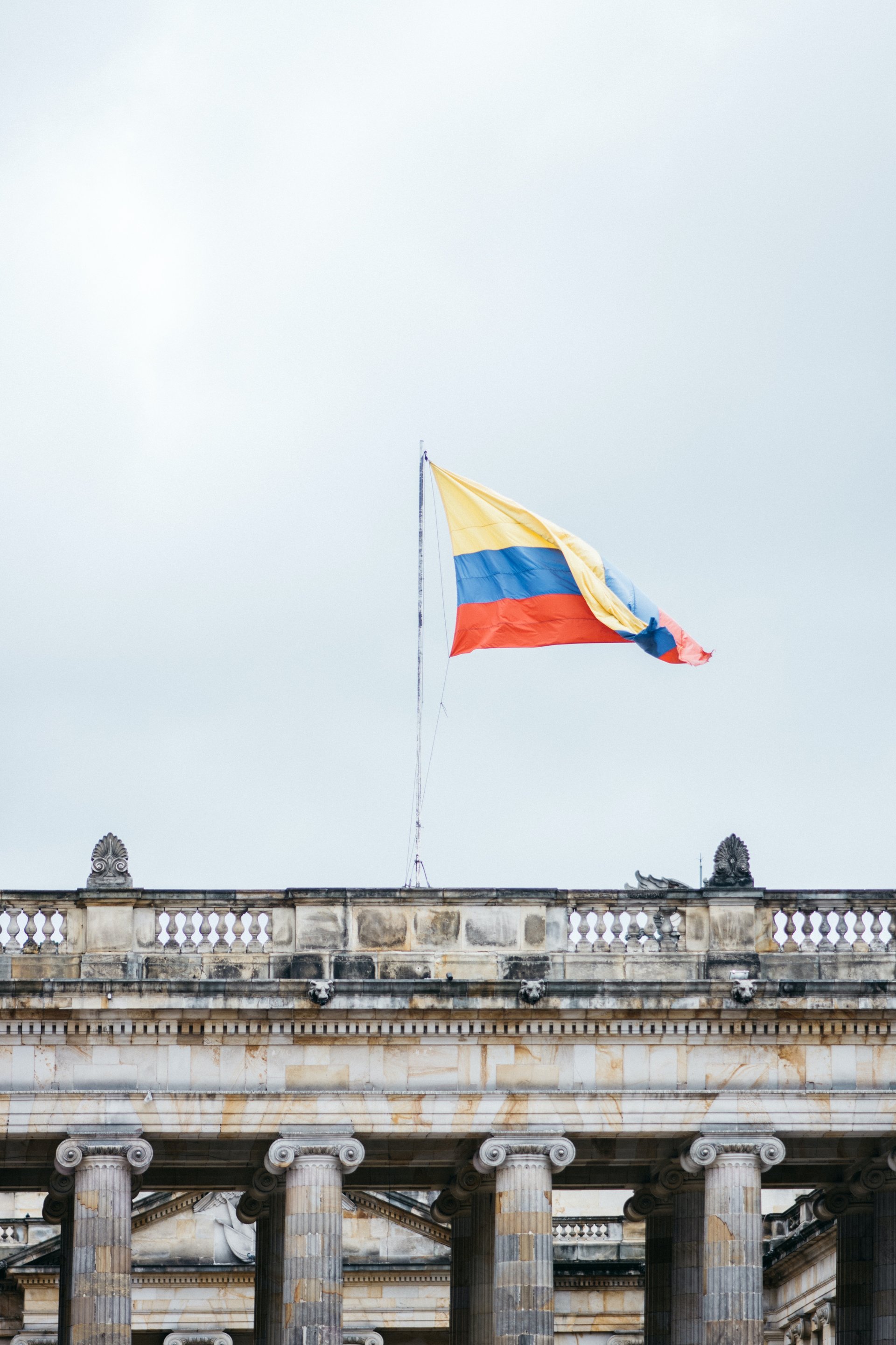 Drapeau Colombie à Bogota Sécurité Colombie