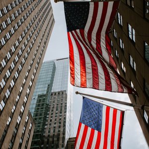 Drapeau Etats Unis dans New York