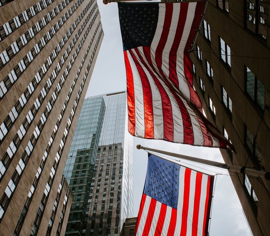 Drapeau Etats Unis dans New York