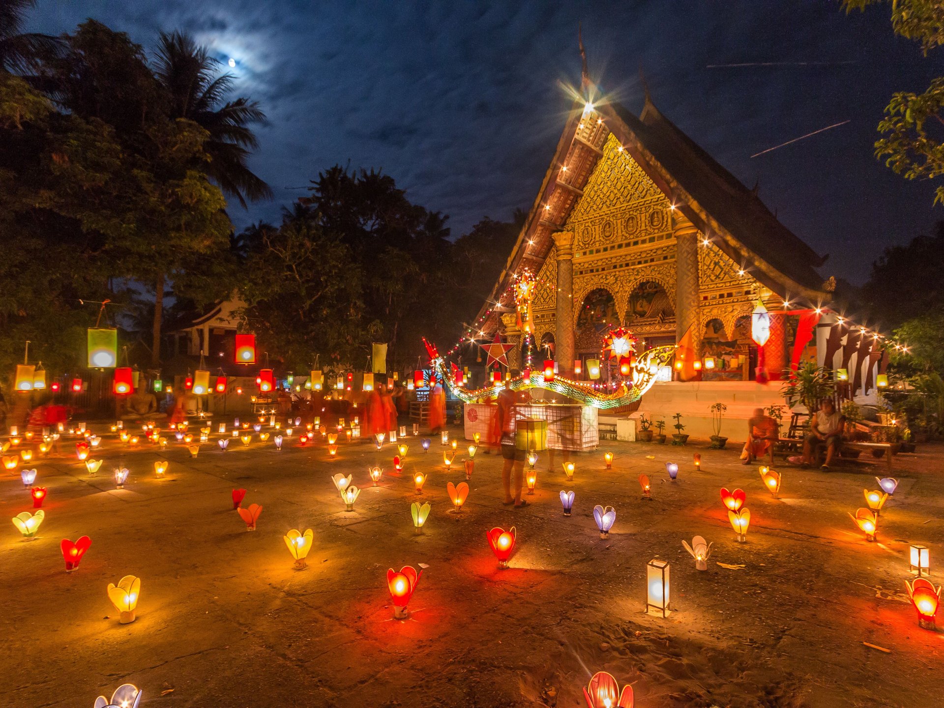 Fête des lumières, Luang Prabang, Laos.