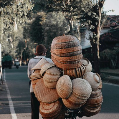 Velo a Bali en Indonésie