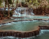Cascade de Kuang Si Falls au Laos