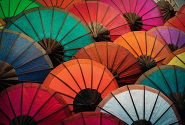 Parapluies au Laos