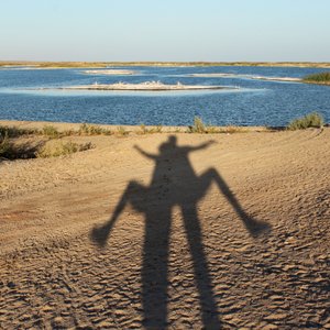 Le lac salé Aydarkul, Ouzbékistan