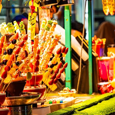 Stand de nourriture à Kuala Lumpur en Malaisie