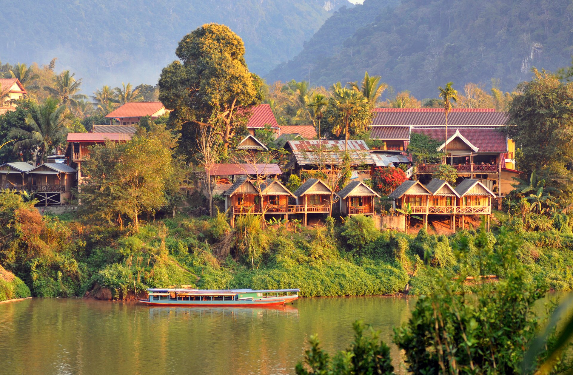 Paysage de nong khiaw au Laos
