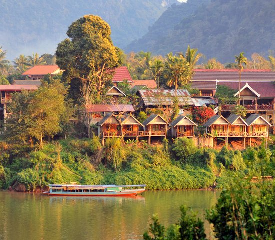 Paysage de nong khiaw au Laos