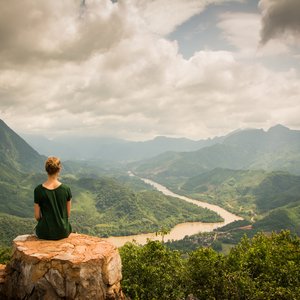 Point de vue à Nong Khiaw, Laos