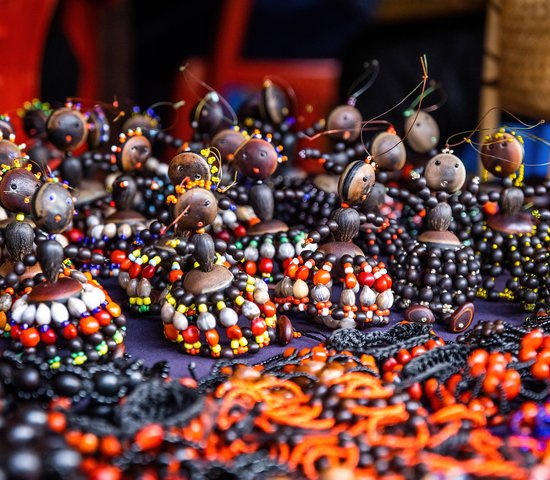 Souvenirs traditionnels faits à la main à partir de haricots en Amérique latine Venezuela