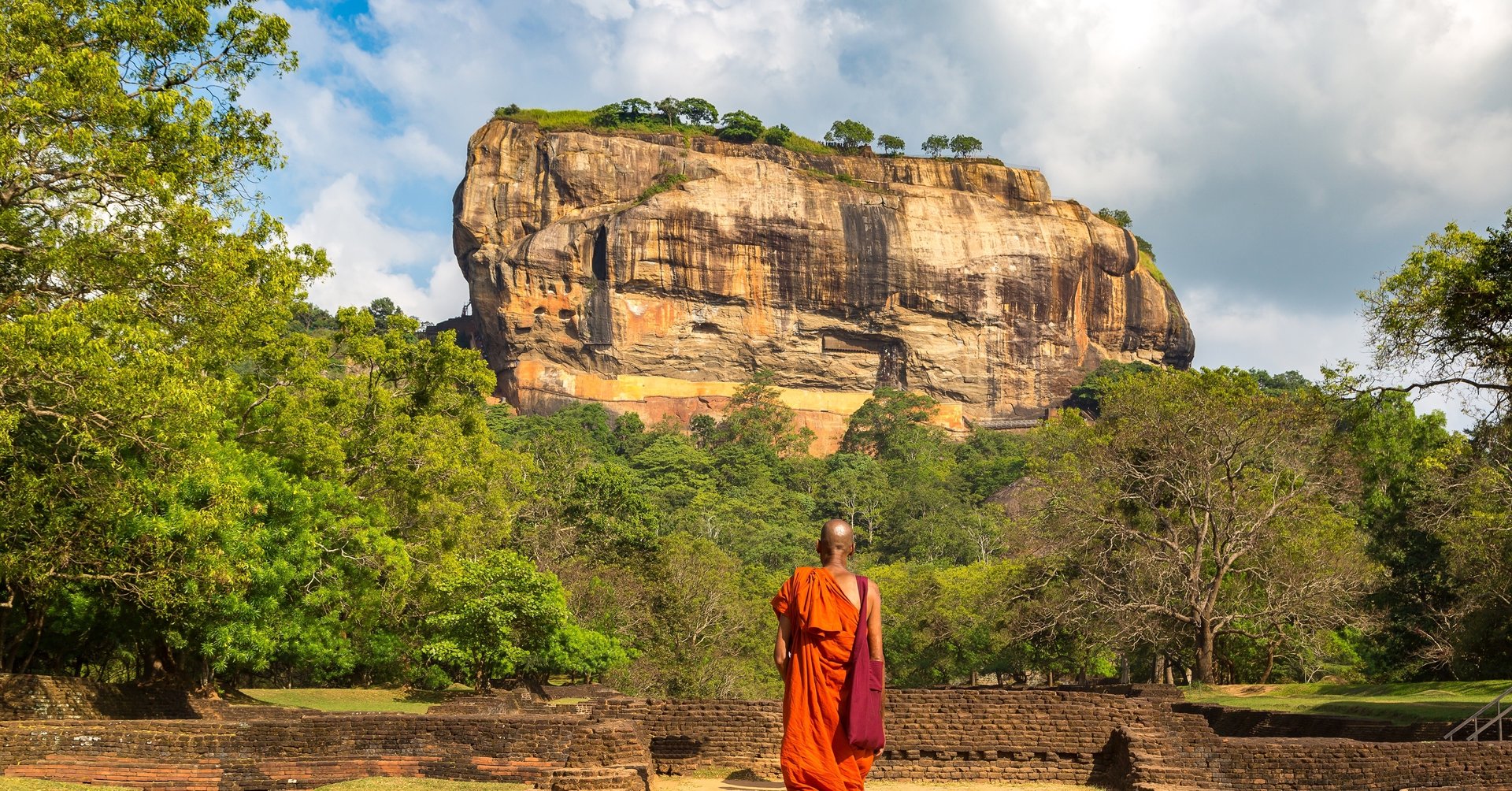 Moine a Sigiriya au Sri Lanka