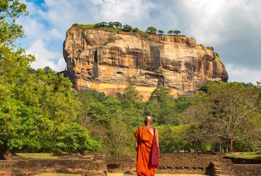 Moine a Sigiriya au Sri Lanka
