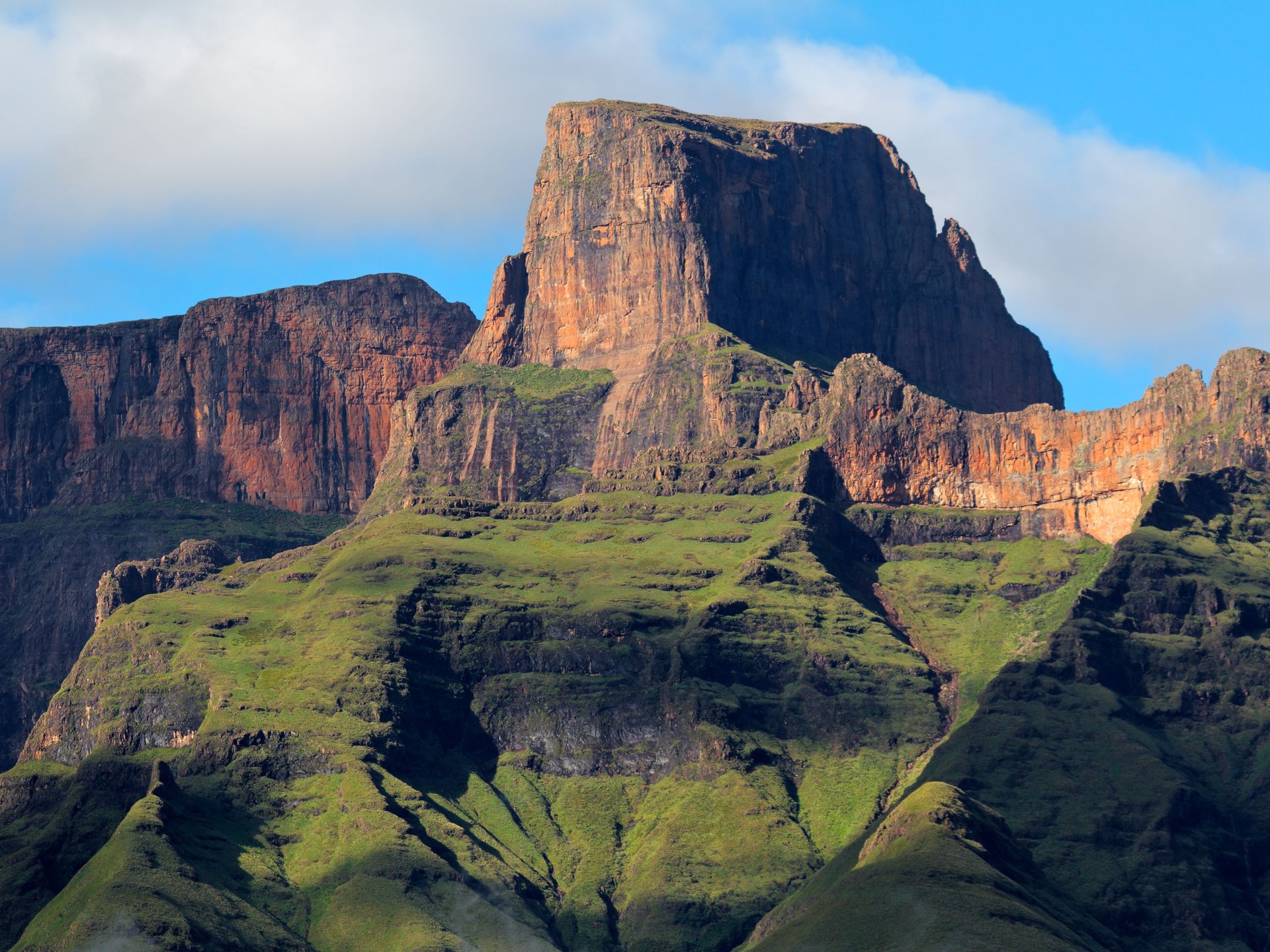 Trek dans les montagnes du Drakensberg, Afrique du Sud