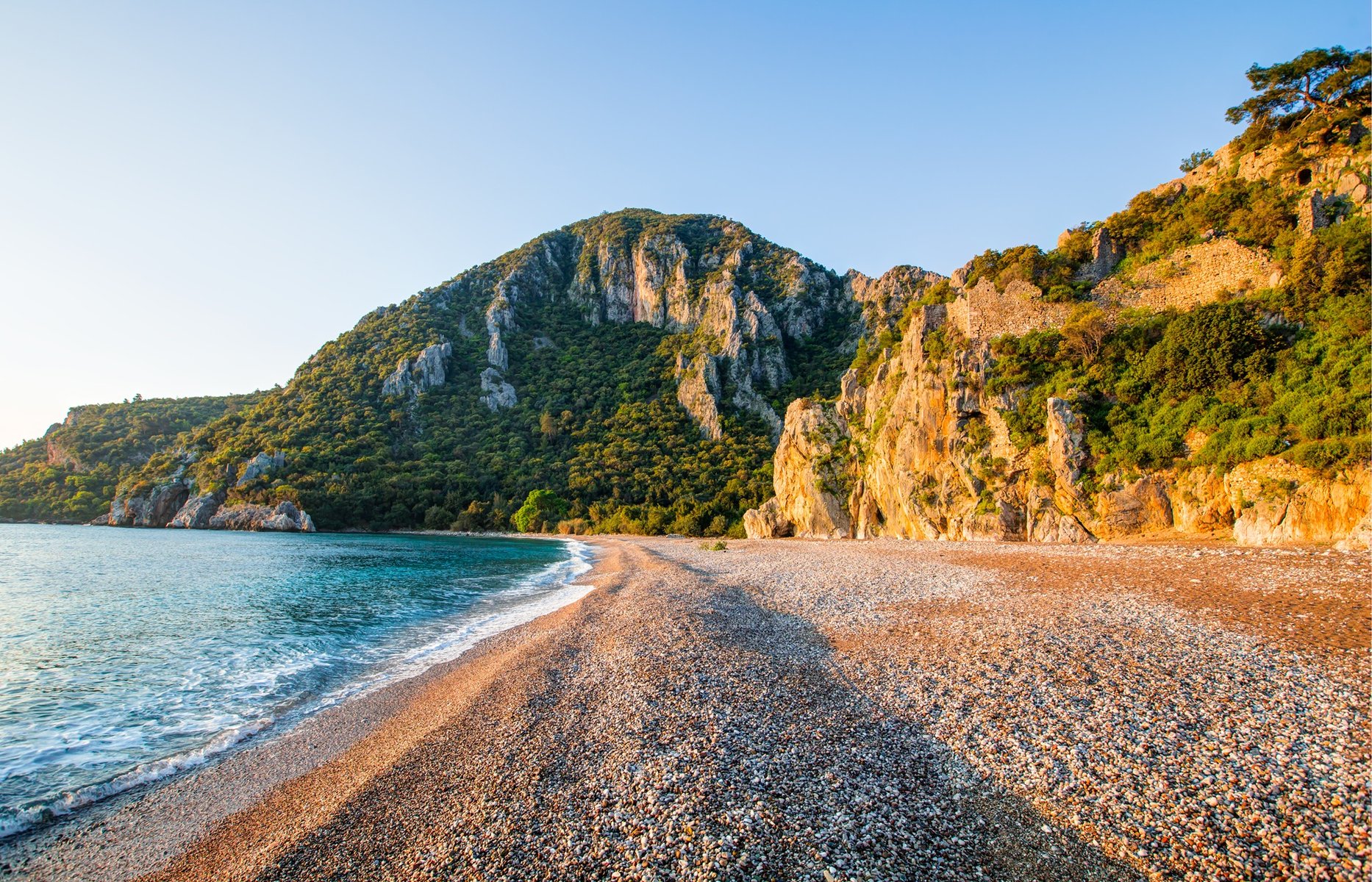 Plage d'Olympos en Turquie
