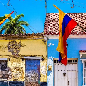 UMBRELLA STREET, CARTAGENE, COLOMBIE