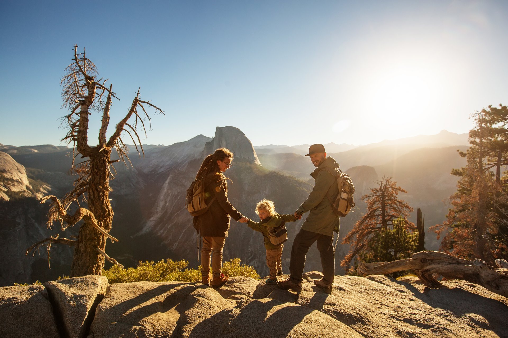 Visite en famille au parc national de Yosemite en Californie, Etats Unis