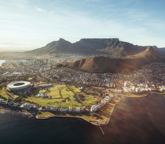 Vue aéerienne de Cape Town, Afrique du Sud