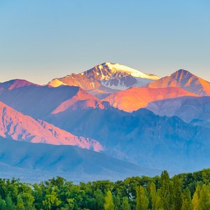 Vue sur les Andes, Mendoza, Argentine