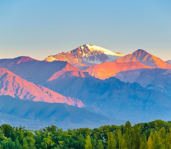 Vue sur les Andes, Mendoza, Argentine