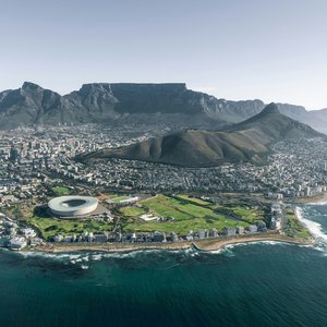 Vue aéerienne de Cape Town, Afrique du Sud