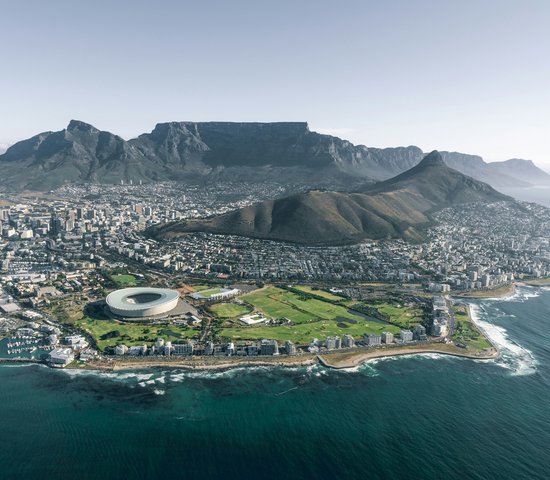 Vue aéerienne de Cape Town, Afrique du Sud