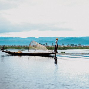 birmanie pecheur mer