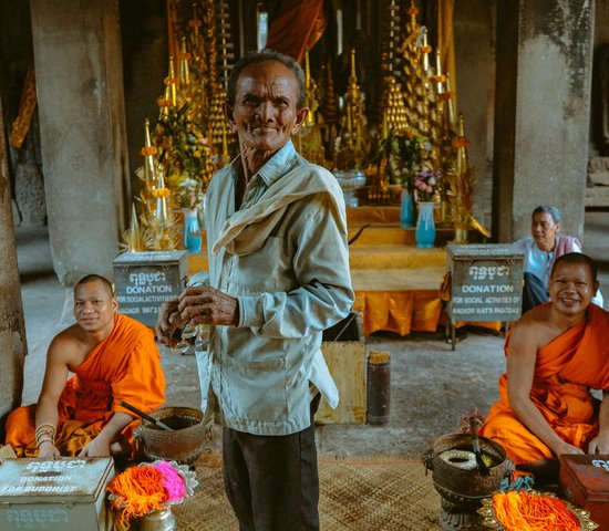 Population du Cambodge à Angkor Wat