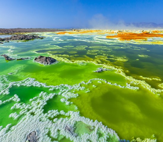 dépressions danakil dallol volcan coloré acide lac sulfureux ethiopie