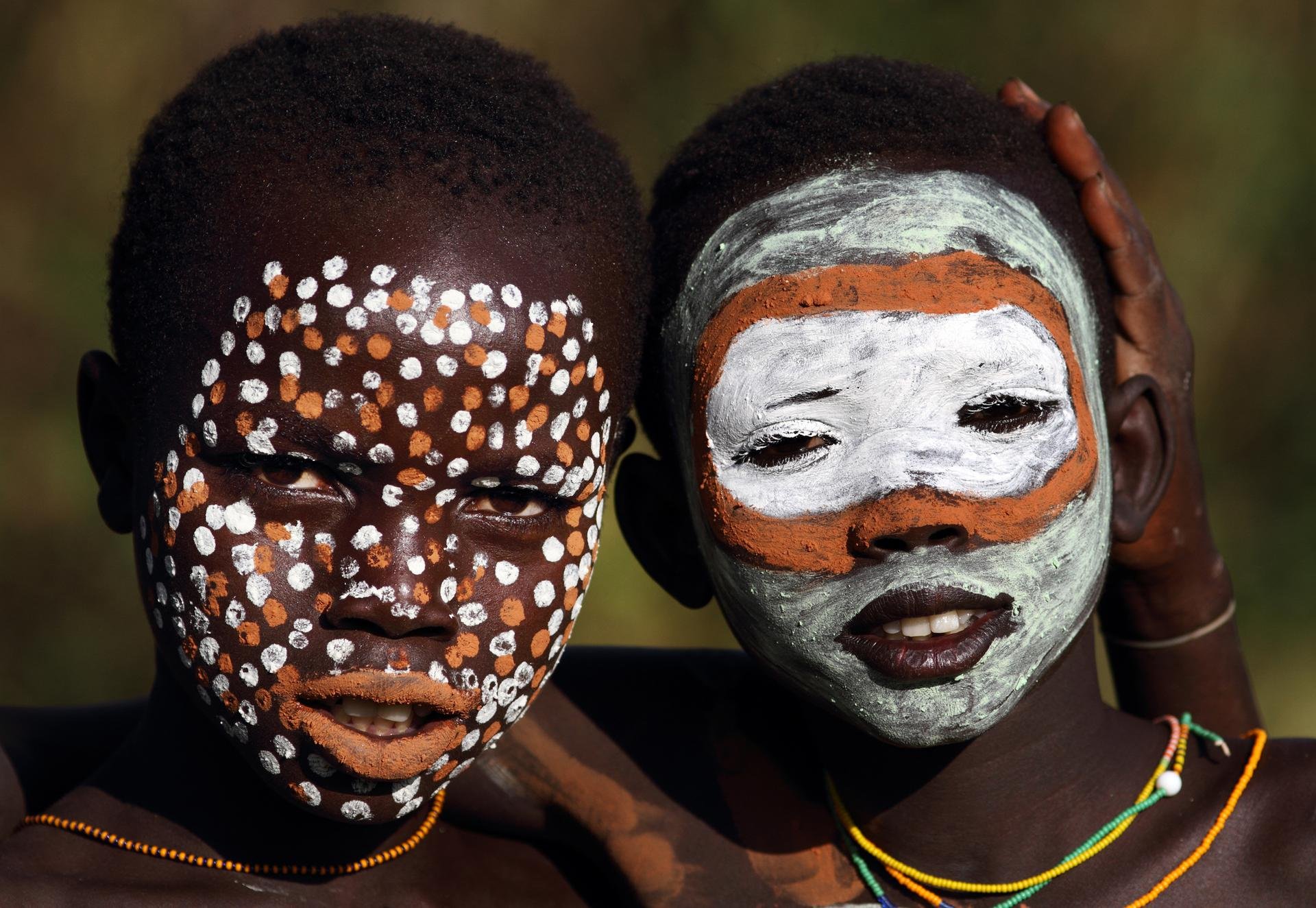 ethiopie maquillage tradition enfants
