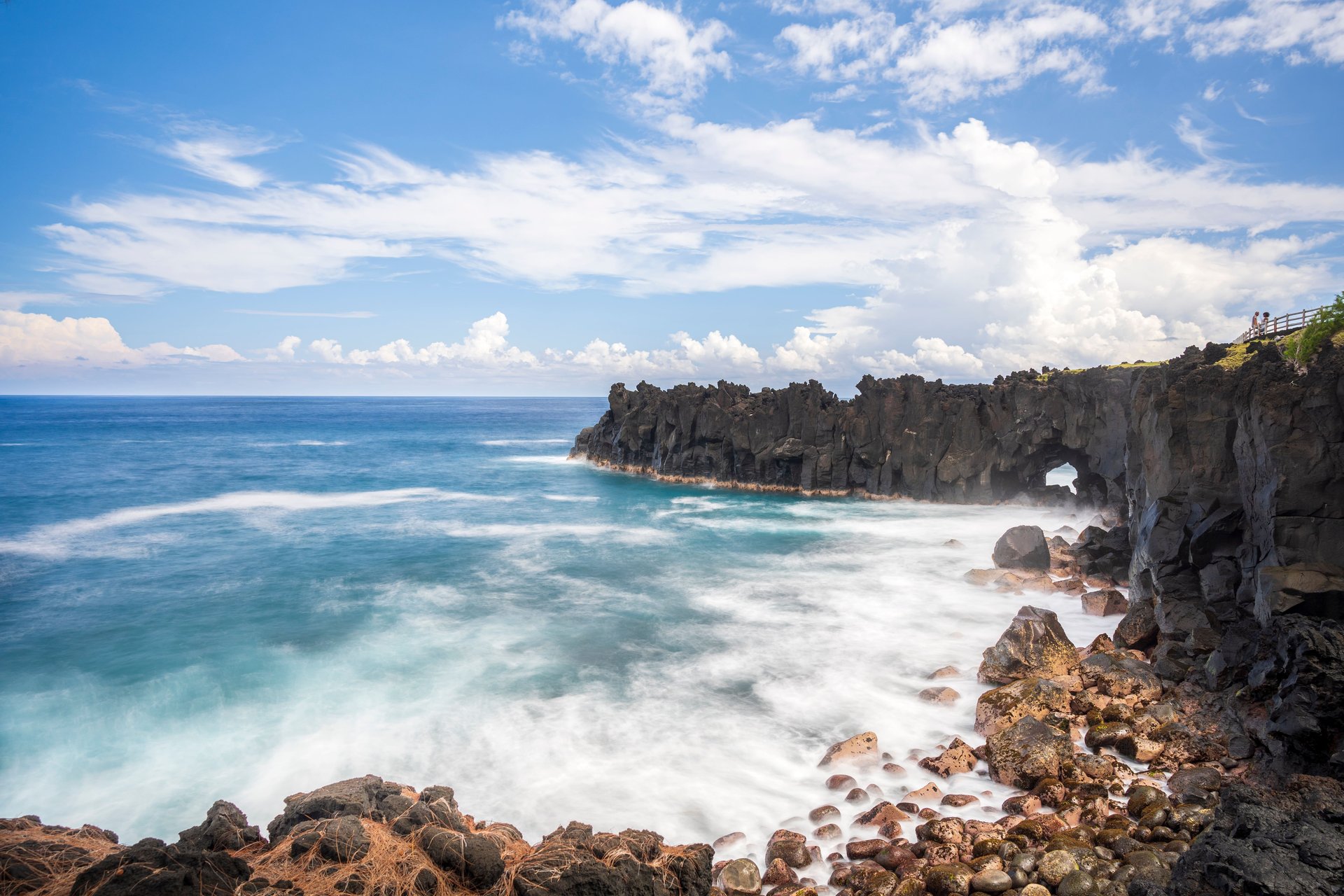 Vue mer sur Cap Méchant, île de la Réunion