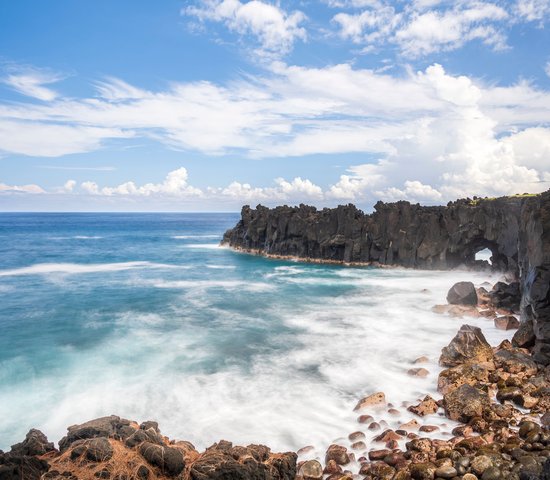 Vue mer sur Cap Méchant, île de la Réunion