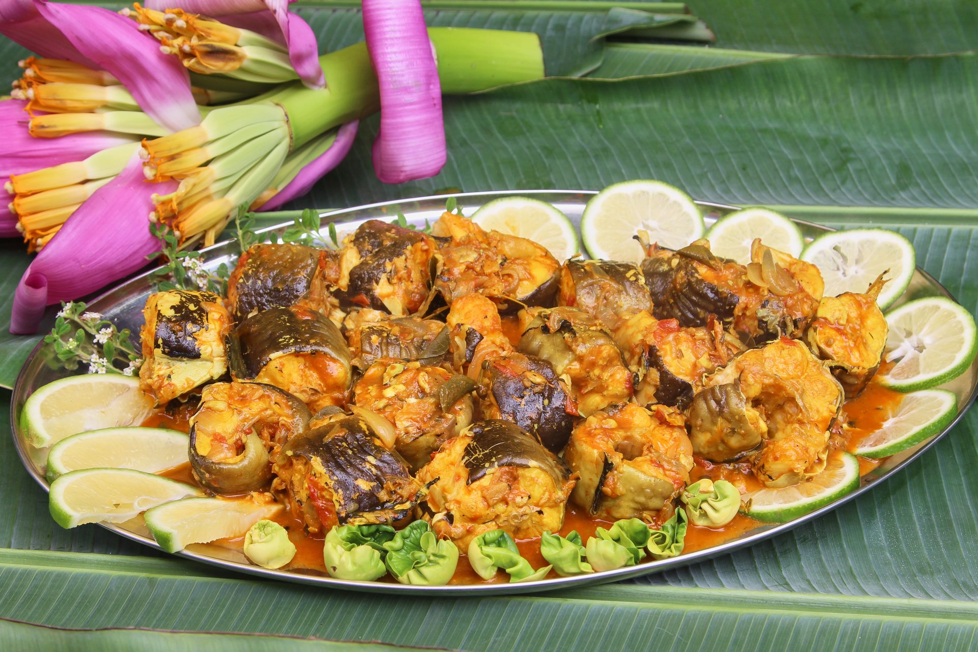 Plat d'anguilles, plat typique créole, Ile de la Réunion