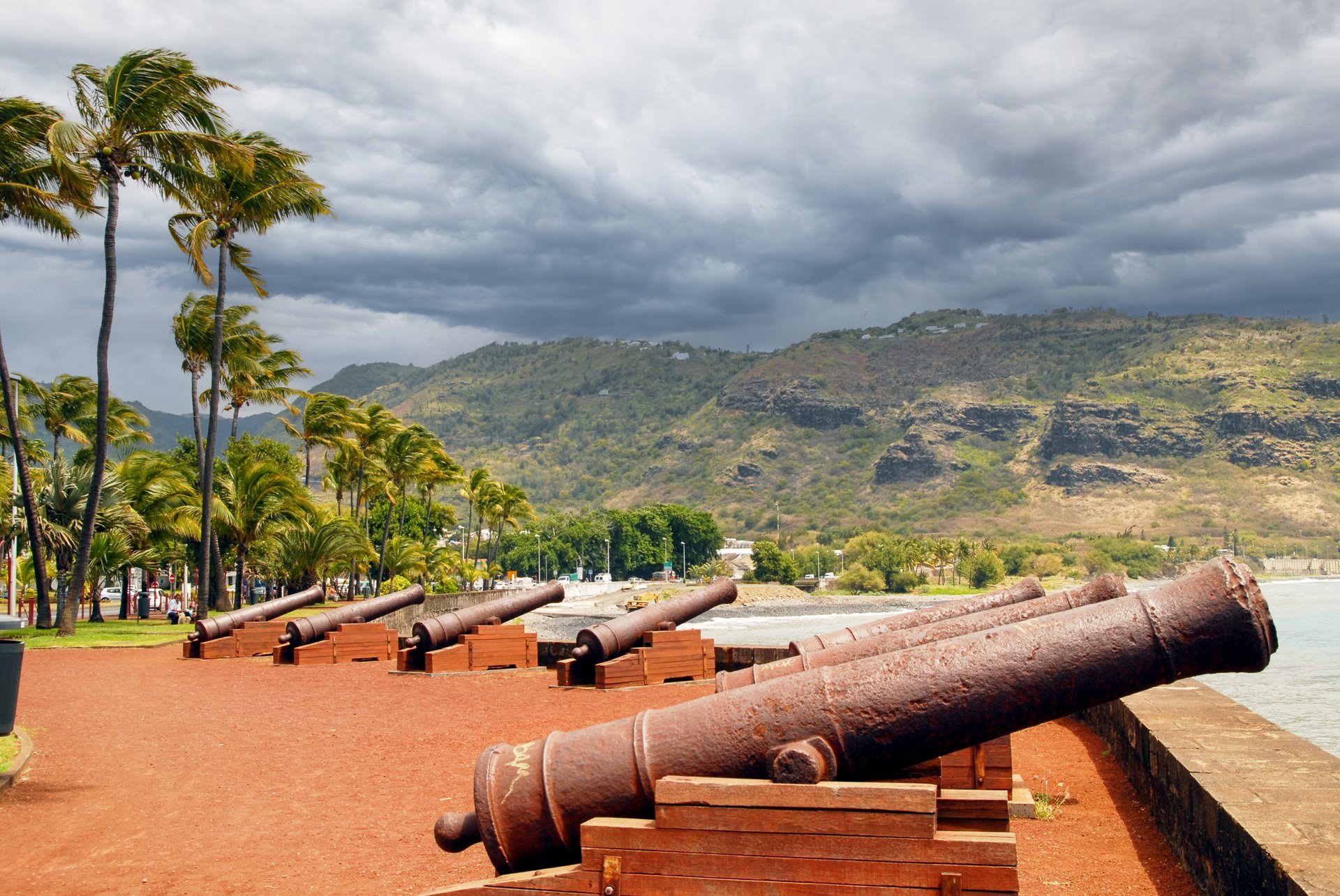 Canon historique sur la place Le Barachois, Saint Denis, l'île de la Réunion