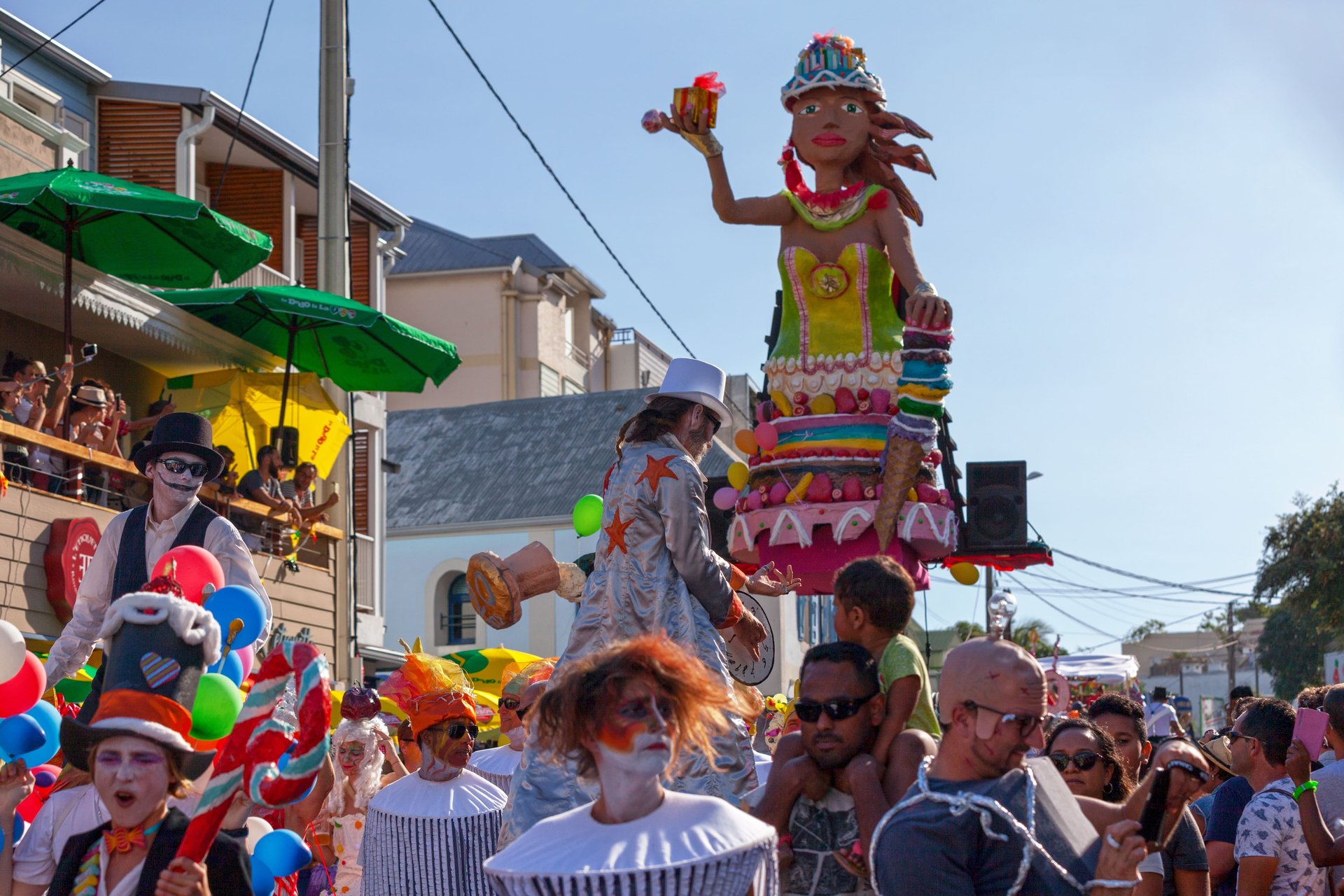Le défilé du carnaval du Grand Boucan, Saint Gilles les Bains, La Réunion