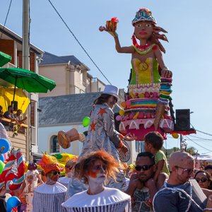 Le défilé du carnaval du Grand Boucan, Saint Gilles les Bains, La Réunion
