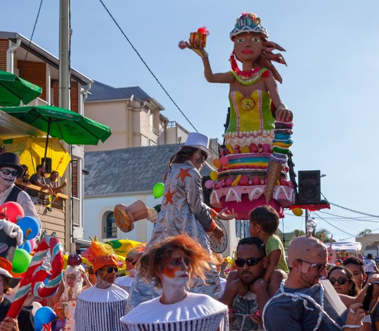 Le défilé du carnaval du Grand Boucan, Saint Gilles les Bains, La Réunion