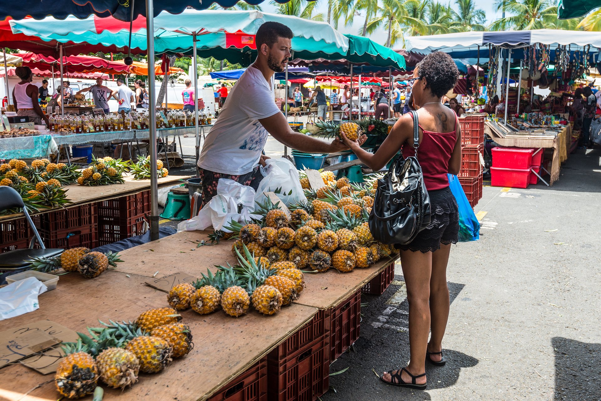 Marché de Saint Paul, île de la Réunion