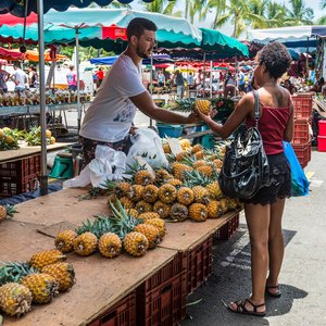 Marché de Saint Paul, île de la Réunion