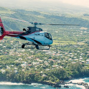 Tour en hélicoptère, Saint Pierre, La Réunion,