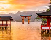 japon miyajima porte flottante de torii