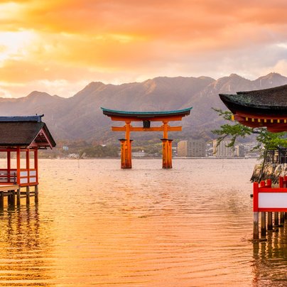 japon miyajima porte flottante de torii