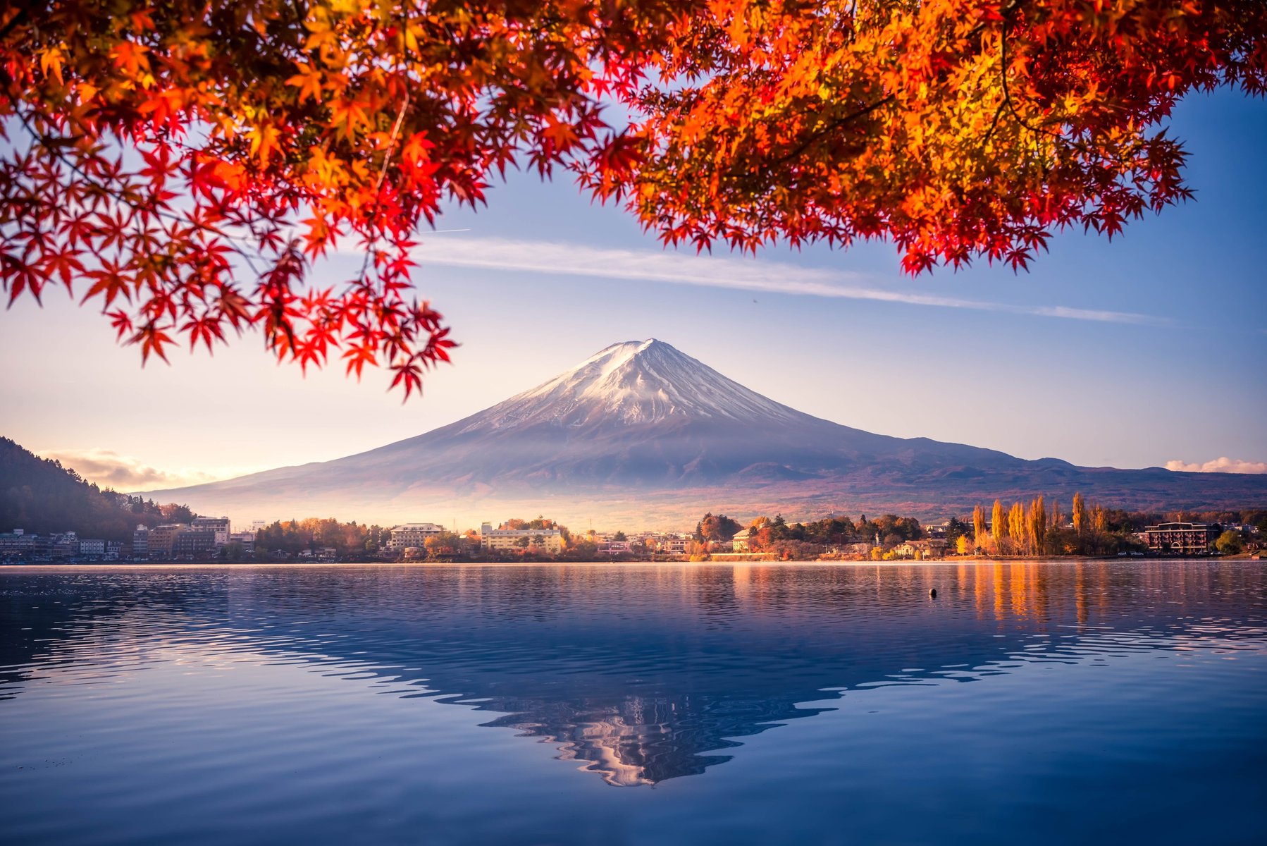 japon mont fuji automne lac Kawaguchiko