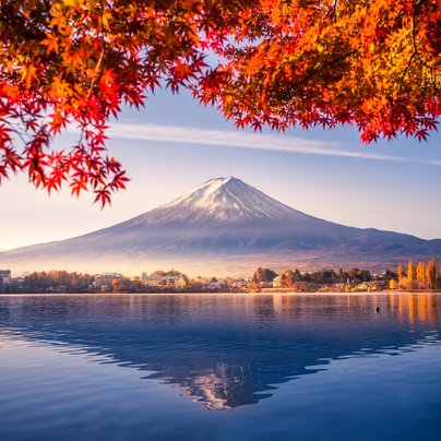japon mont fuji automne lac Kawaguchiko