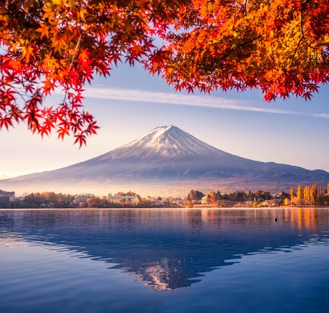japon mont fuji automne lac Kawaguchiko