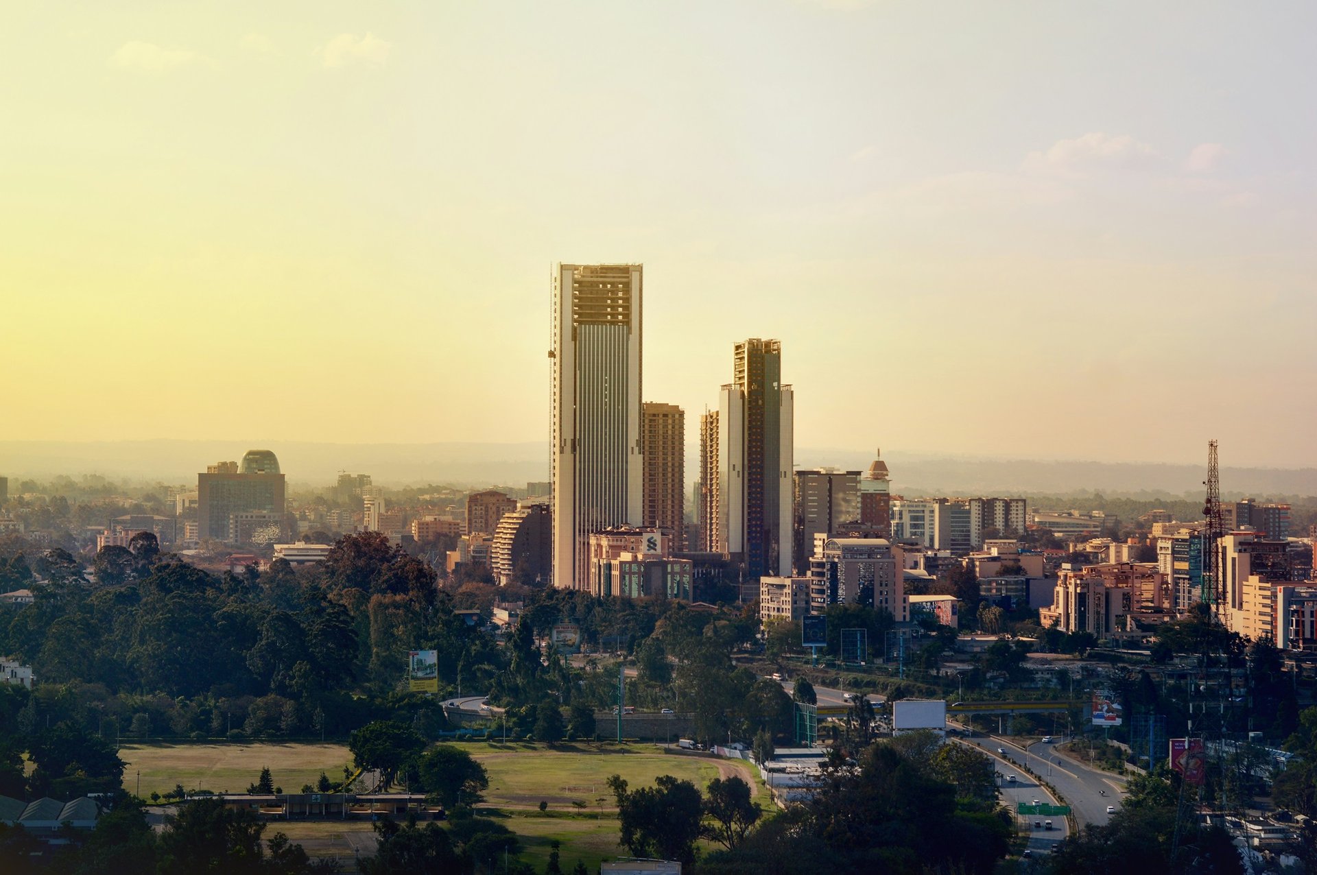 La ville de Nairobi, Kenya