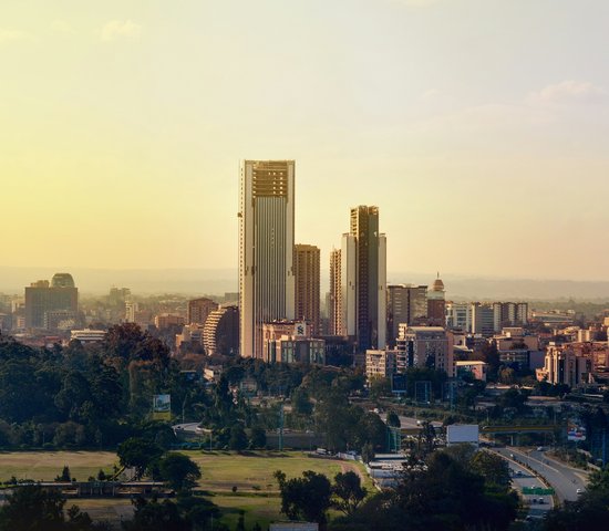 La ville de Nairobi, Kenya