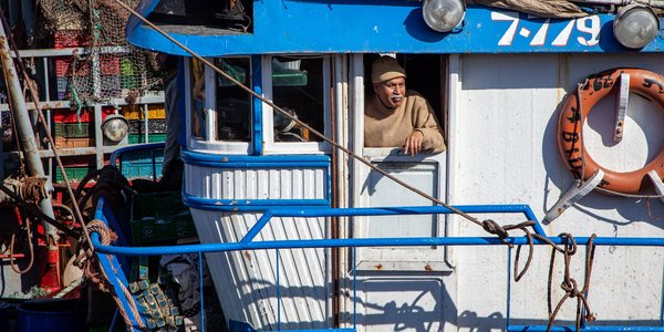 maroc essaouira port pecheurs