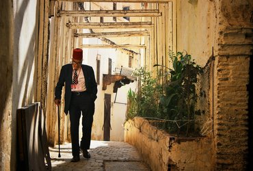 maroc vieil homme rue fes